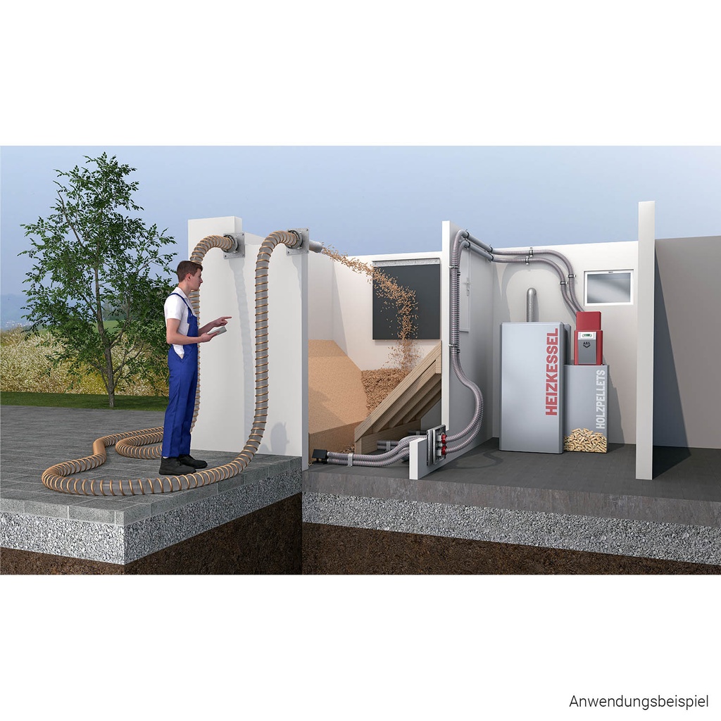 Betankungsschlauch für Holzpellets NW 102