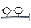 Montage-Set: Auslegerkonsole 450 mm mit 2 Massivrohrschellen