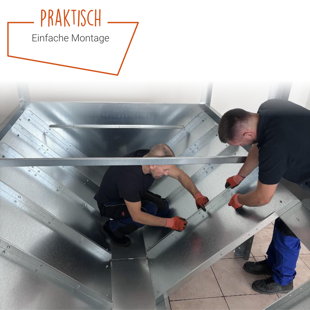 Petri Pe-La-Modulsystem – Pelletlager aus Stahlblech