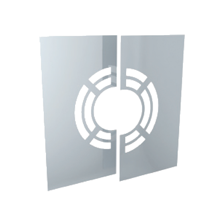 [NEO-150-101] DW-NEO Untersichtblende 31-45° zweiteilig Hinterlüftet · Ø150