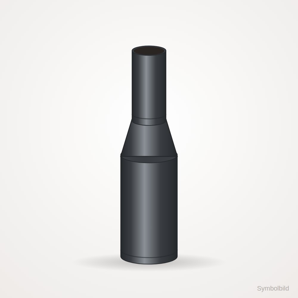 [NEANT130-039] DW NEO Übergang auf EW glatt, Anthrazitgrau · Ø130 · DW-NEO anthrazit