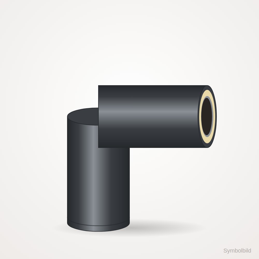 DW NEO Bogen 90° ohne RV, Anthrazitgrau · Ø150 · DW-NEO anthrazit