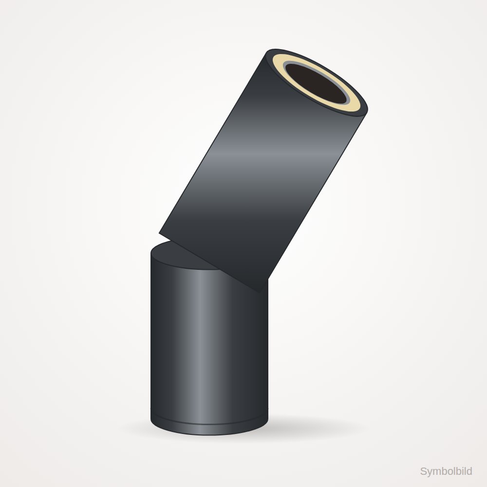 DW NEO Bogen 15°, Anthrazitgrau · Ø180 · DW-NEO anthrazit