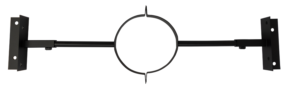 DW NEO SCHWARZ Sparrenhalter 500-900 verstellbar · Ø150