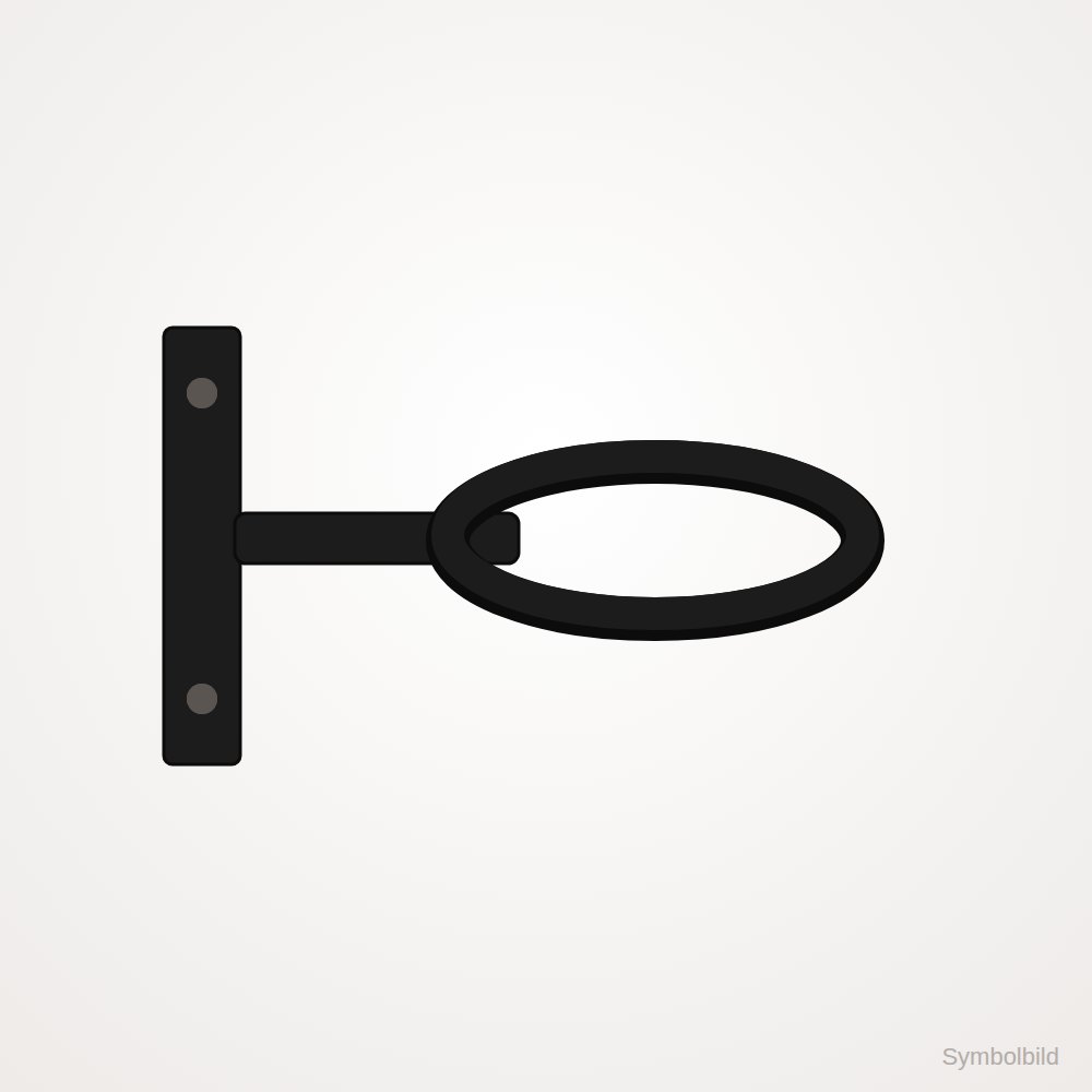 [NESC180-064-2] DW NEO SCHWARZ Wandhalter 50 -250 mm Abstand · Ø180