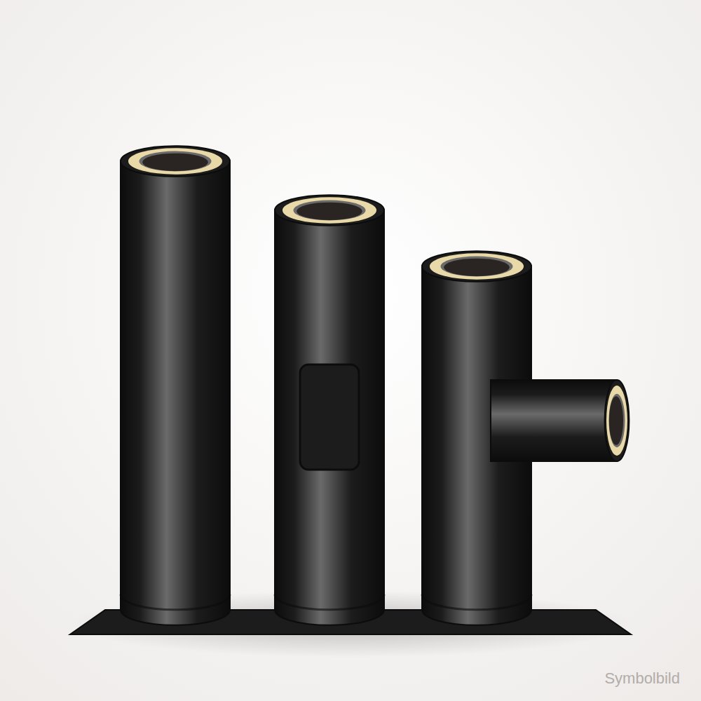 DW NEO SCHWARZ Basispaket Ablauf seitlic · Ø200