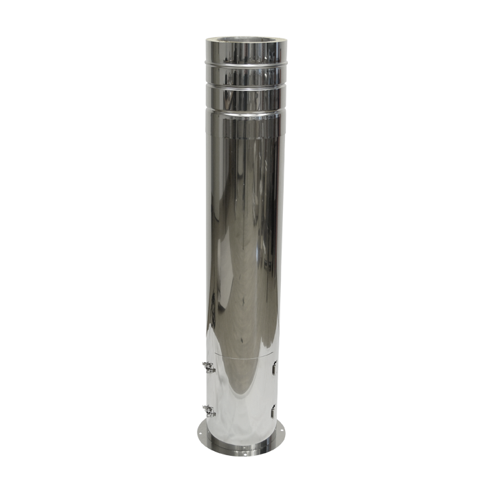 [DWP-080-013] Stützfuß mit Türe verstellbar von 570 mm bis 1180 mm · Ø80 · DWP