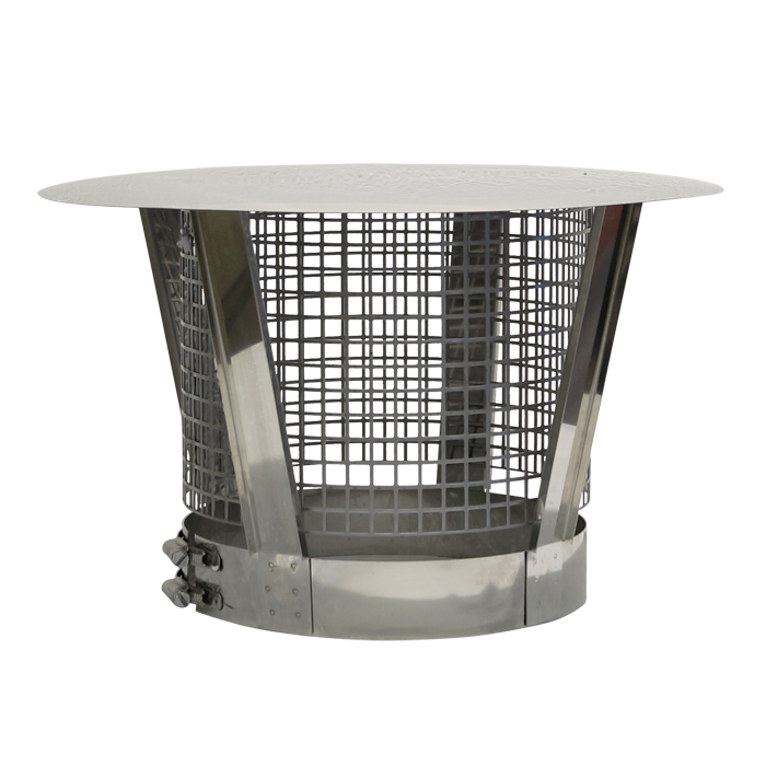 [DWP-080-085] Regenhaube mit Funkenschutzgitter · Ø80 · DWP