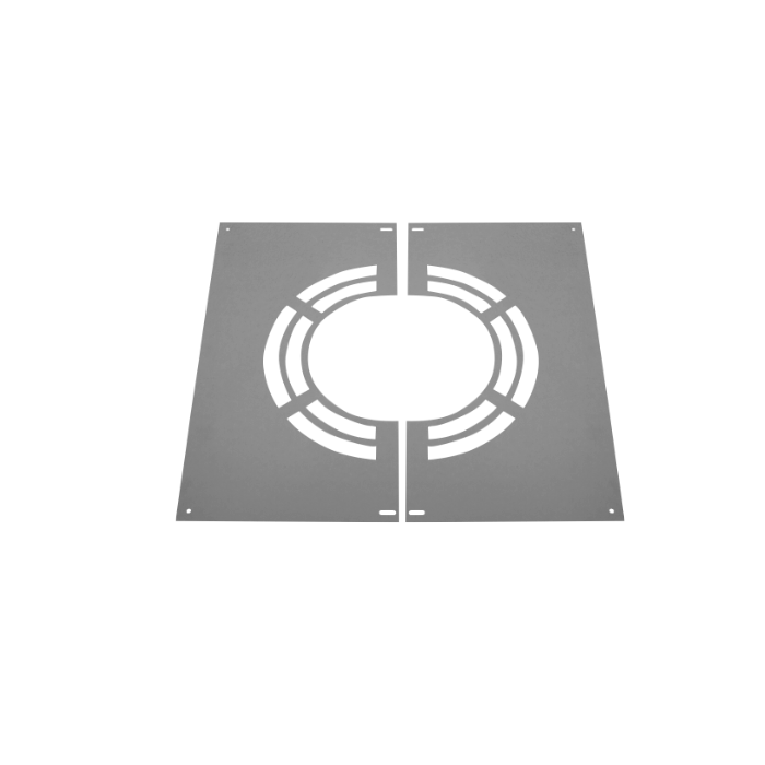 [DWP-450-171] Deckenblende mit Hinterlüftung zweiteilig 0° Neigung · Ø450 · DWP