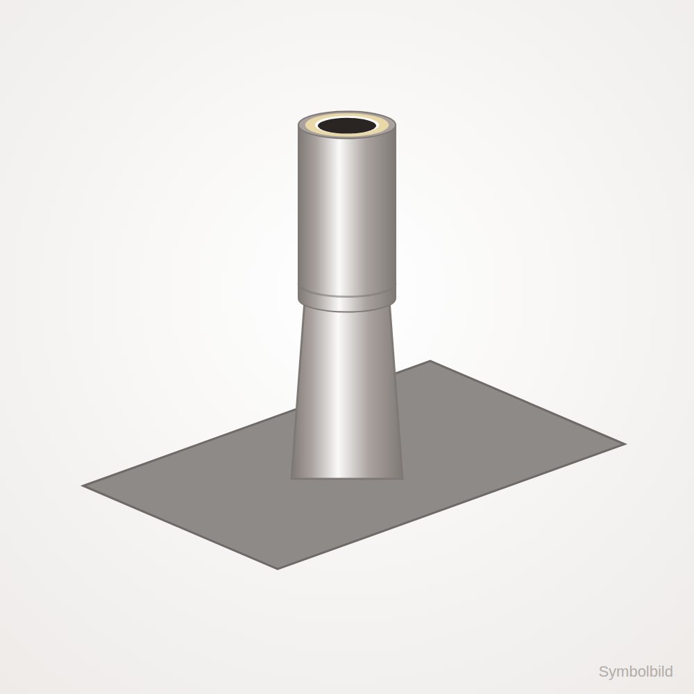 Dachdurchführung 16°-25° mit ES Schürze und Regenkragen · Ø130 · DWP