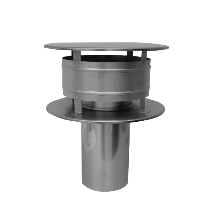 [20-113-515-RHW] Regenhaube mit Schlagregenschutz · Ø113 · System 20