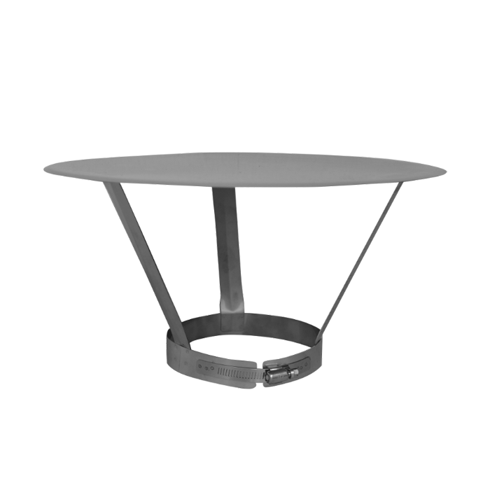 [20-180-510-RHS] Regenhaube mit Schelle · Ø180 · System 20