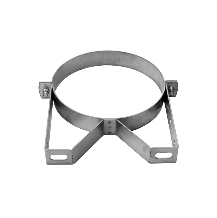 [20-180-803-FB] Wandhalter Abstand 75 mm für Festbrennstoff · Ø180 · System 20