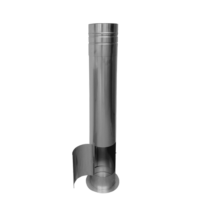 [20-300-111-U] Stützfuß 1000 mm kürzbar mit Ablauf nach unten · Ø300 · System 20
