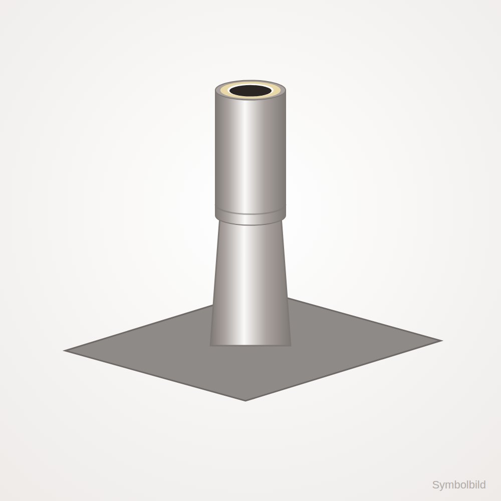 Flachdachdurchführung zylindrisch mit Regenkragen · Ø200 · DWDG