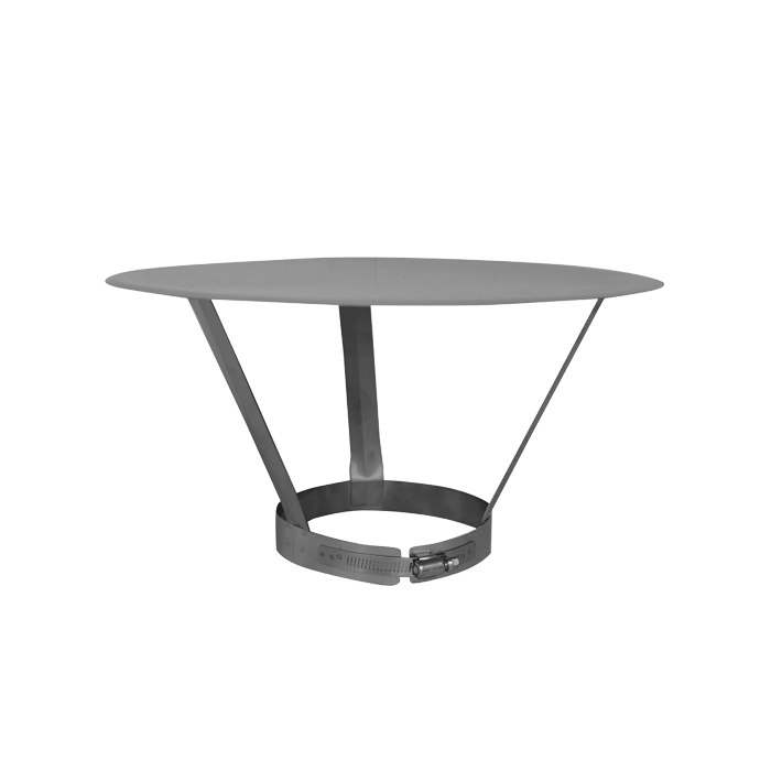 [EW20-080-112] Regenhaube mit Schelle · Ø80 · EW