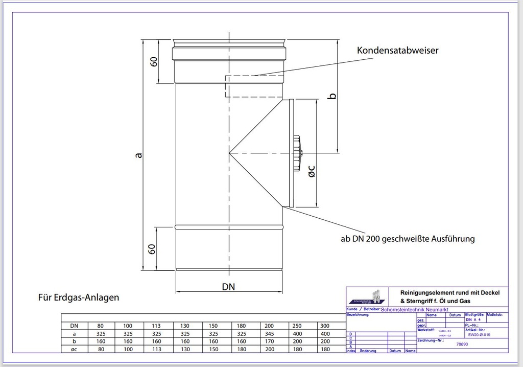 Reinigungselement rund mit Deckel und Sterngriff Gas · Ø113 · EW