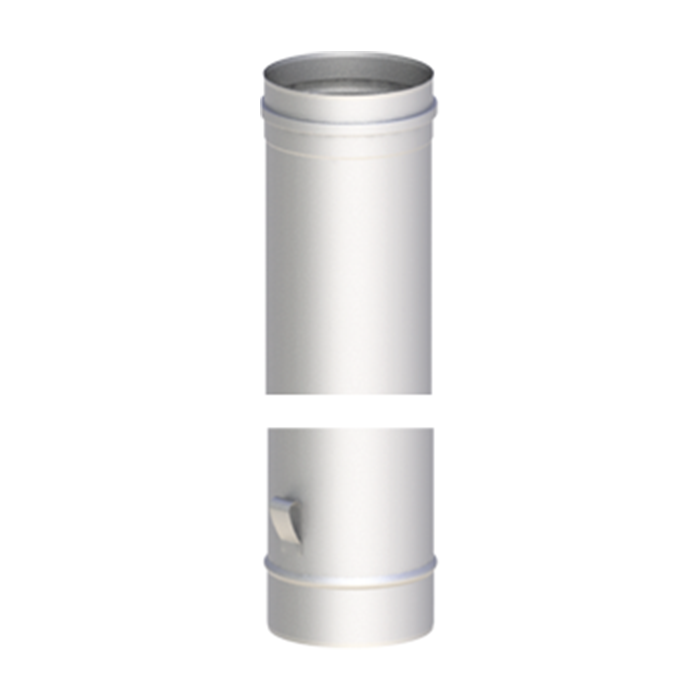 [DTG-130-121] Längenelement 1000 mm mit 2 Ablassschlau · Ø130 · DTG