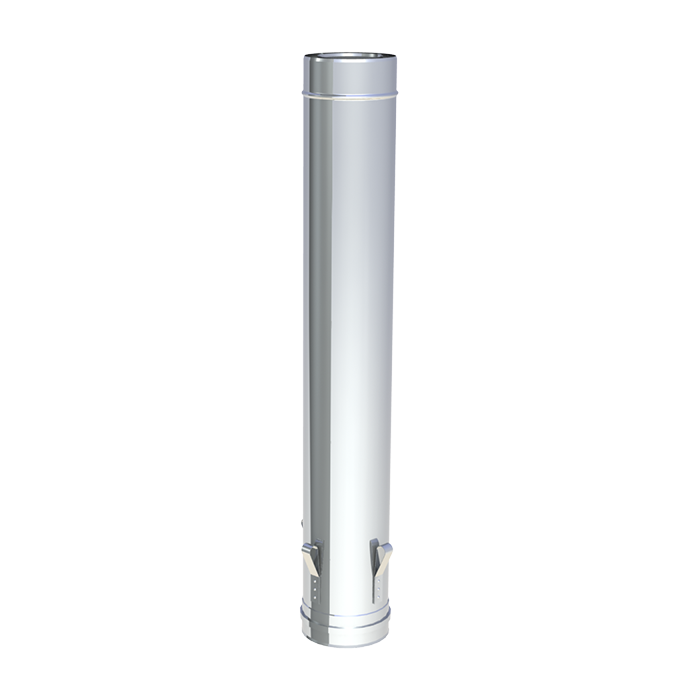 Längenelement 1000 mm mit Versteifungsri · Ø130 · DTG