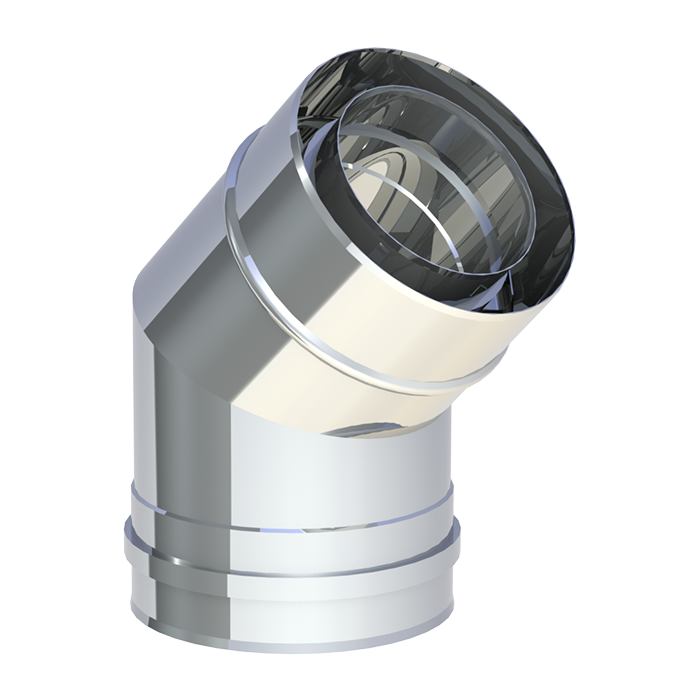 [DTG-130-455] Winkel 45° starr · Ø130 · DTG