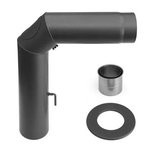 [SH016-150-gg] RR gussgrau Ø150mm Bogen-Set geschweißt/eckig