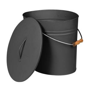 [21.02.462.2] Ascheeimer, verzinkt, anthrazit, 15 L