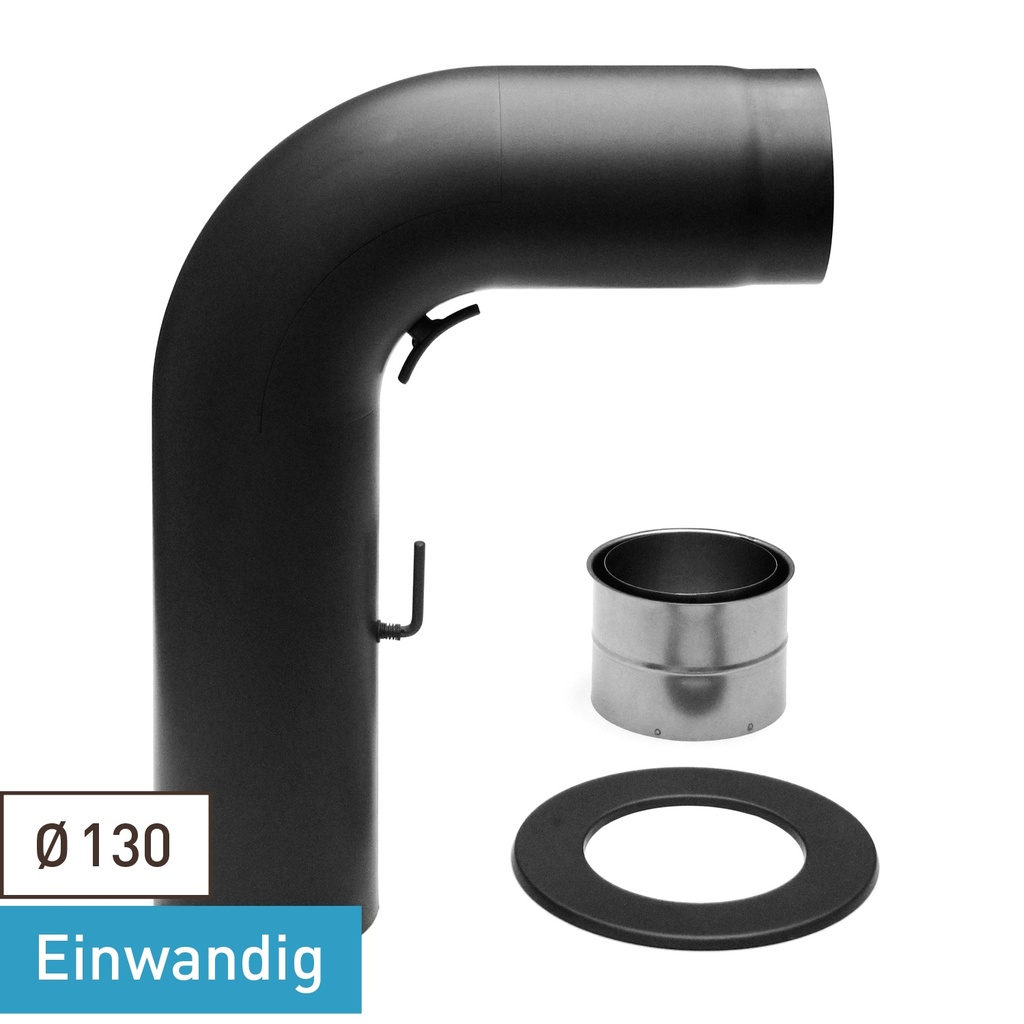 [SH054-130-sw] RR schwarz Ø130mm Bogen-Set FULLFORM rund