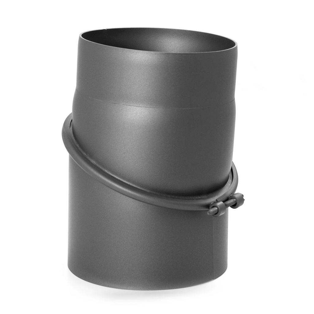 [SH133-130-gg] RR gussgrau Ø130mm Bogen 0-45° ohne Tür