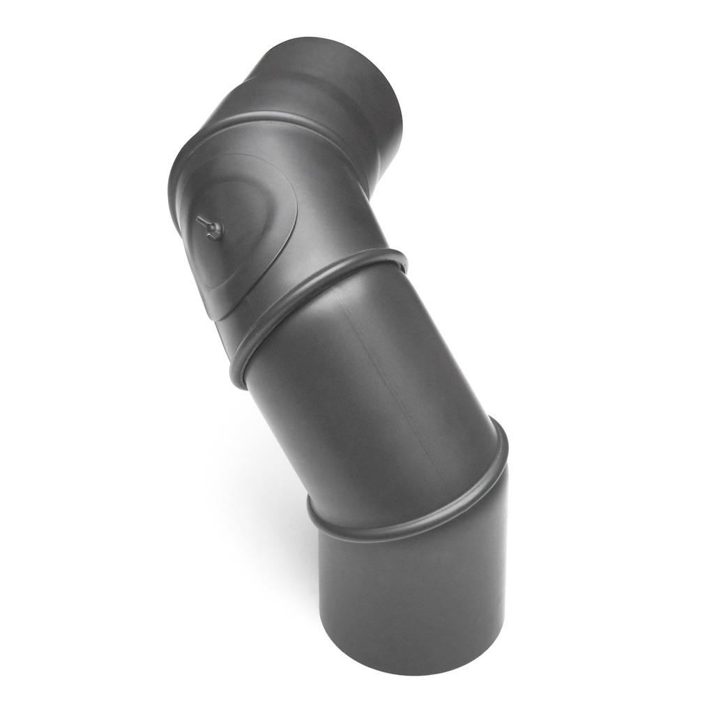 [SH062-130-gg] RR gussgrau Ø130mm Multibogen mit Tür - 4teilig