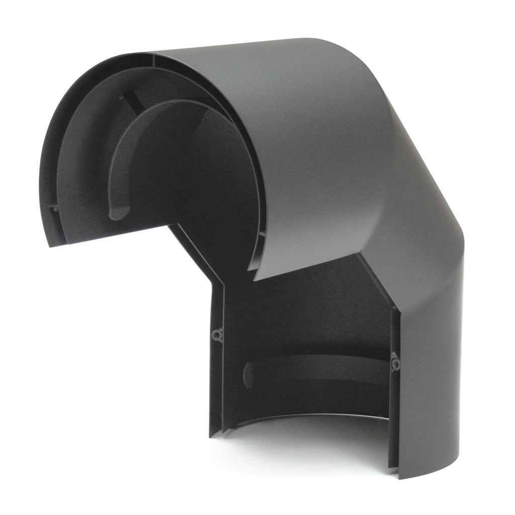 [SH122-130-gg] Thermoschild gussgrau doppelt für 3teiligen Bogen 90° Ø130mm