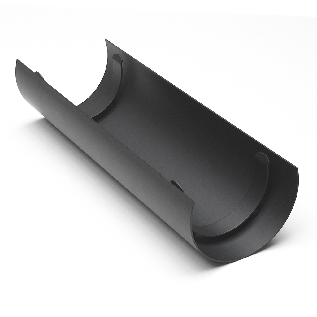 [SH094-130-gg] Thermoschild gussgrau Rauchrohr L: 460mm Ø130mm