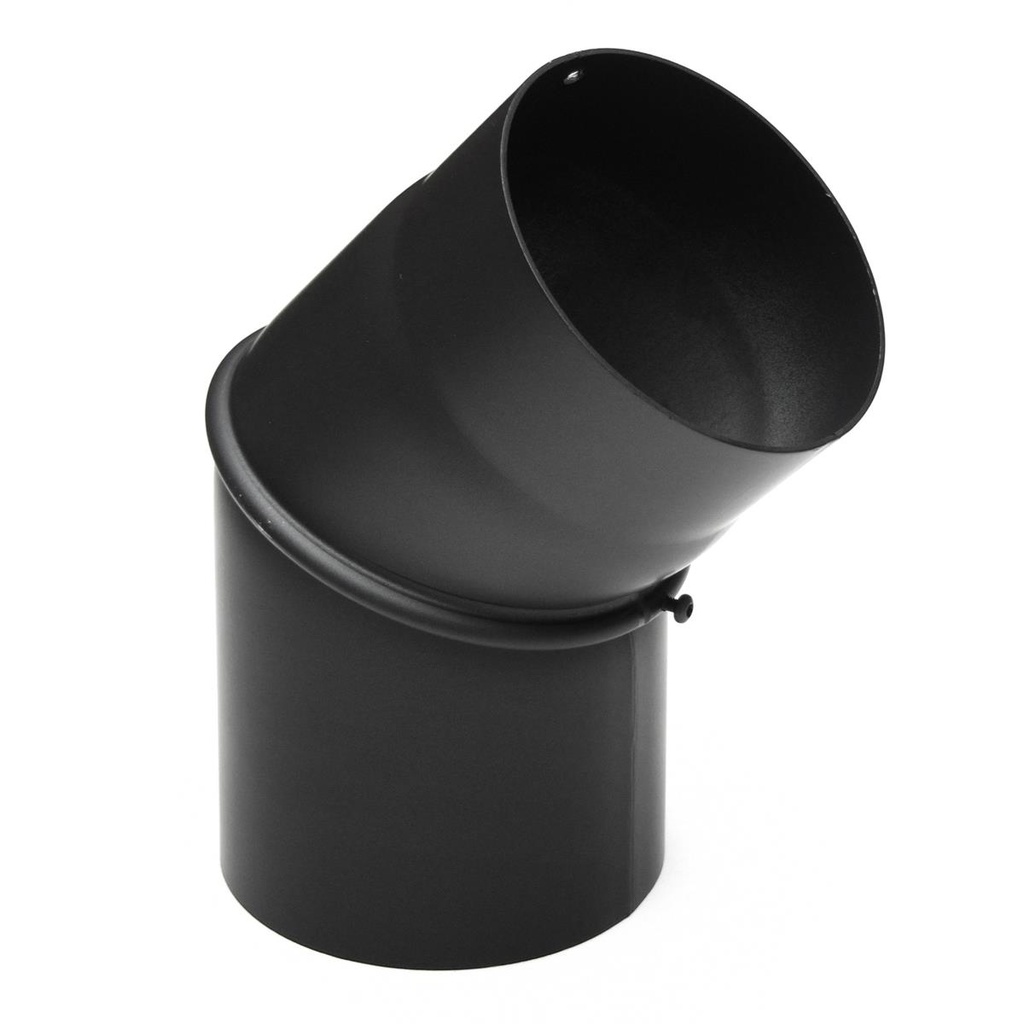 [SH133-150-sw] RR schwarz Ø150mm Bogen 0-45° ohne Tür