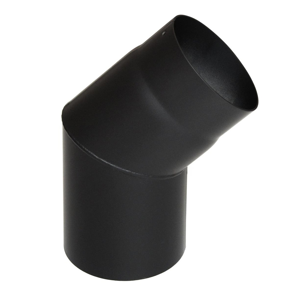 [SH027-150-sw] RR schwarz Ø150mm Bogen 45° ohne Tür