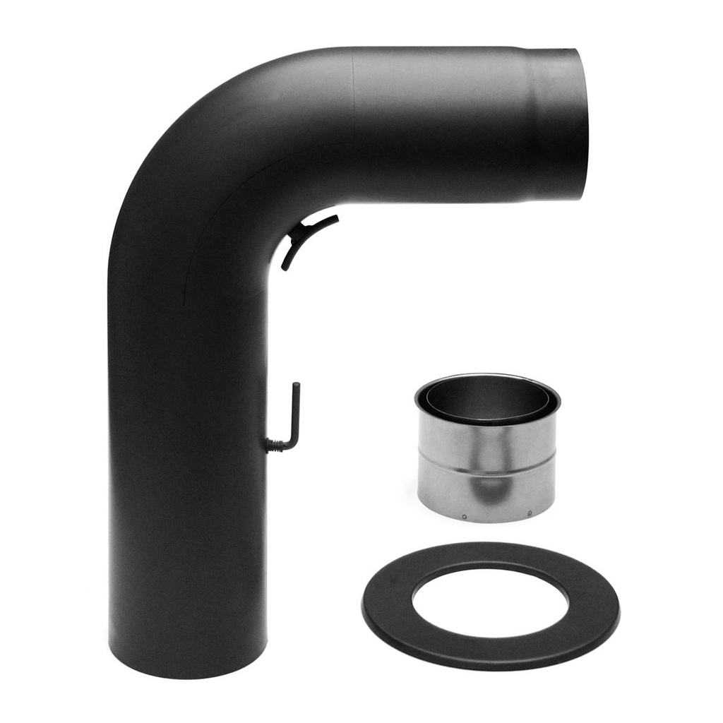 [SH054-150-sw] RR schwarz Ø150mm Bogen-Set FULLFORM rund