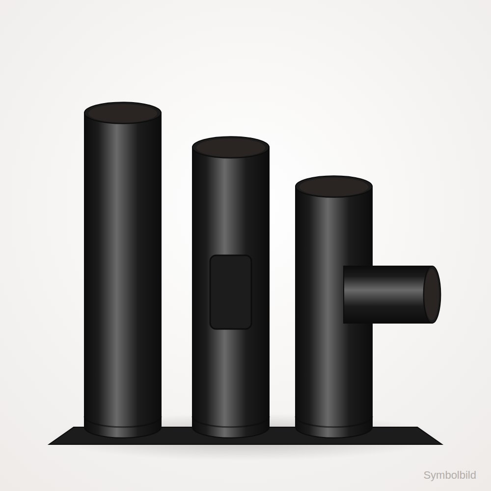 [SH058-150-sw] RR schwarz Ø150mm Bogen-Set 2-teilig – eckig