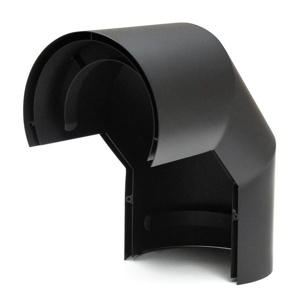 [SH122-150-sw] Thermoschild schwarz doppelt für 3teiligen Bogen 90° Ø150mm