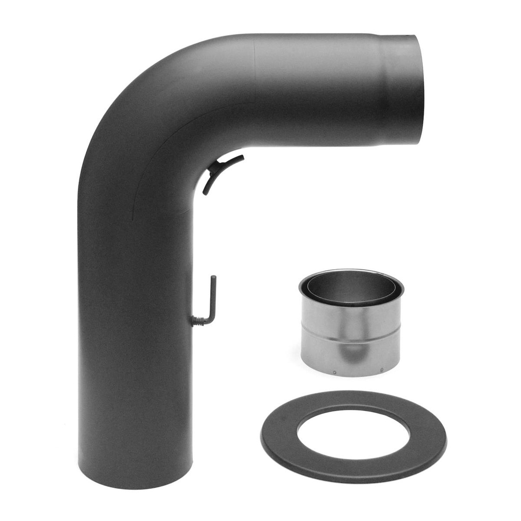 [SH054-150-gg] RR gussgrau Ø150mm Bogen-Set FULLFORM rund