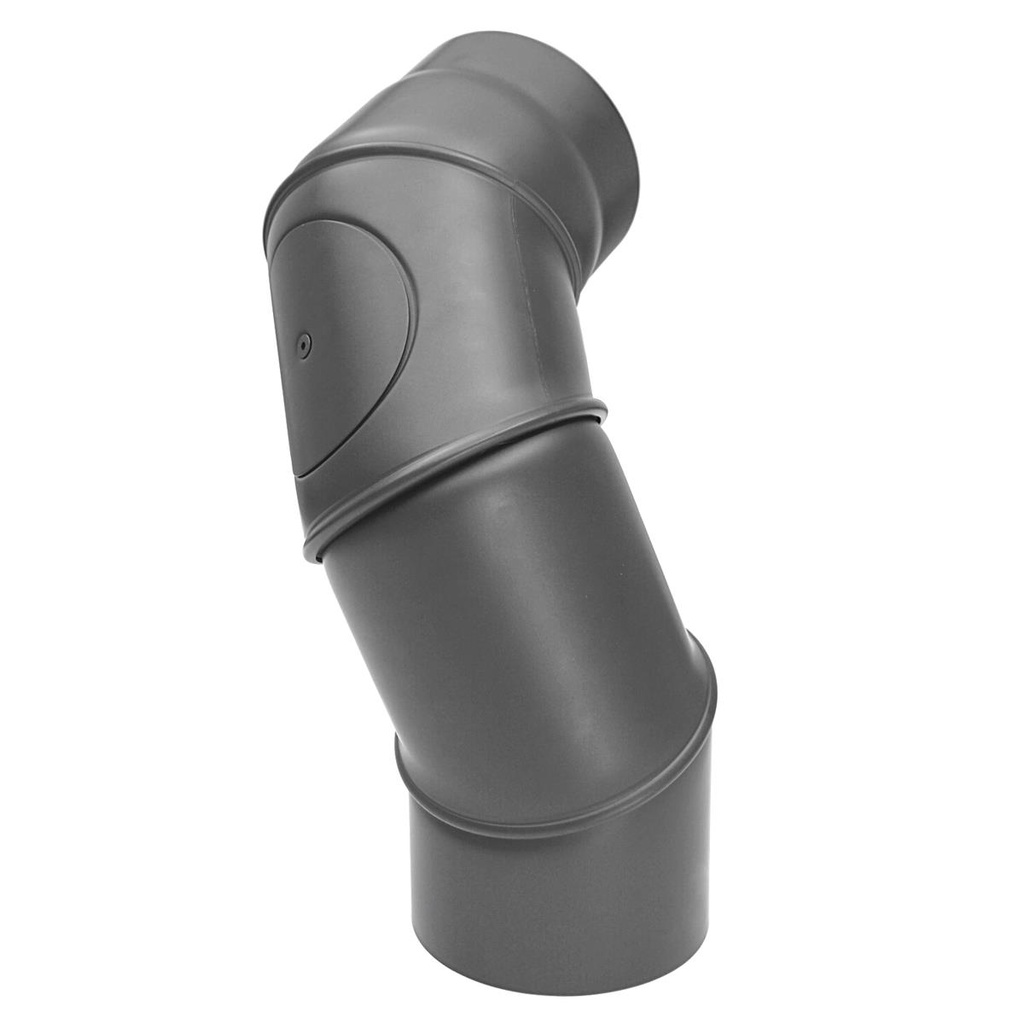 [SH062-150-gg] RR gussgrau Ø150mm Multibogen mit Tür - 4teilig