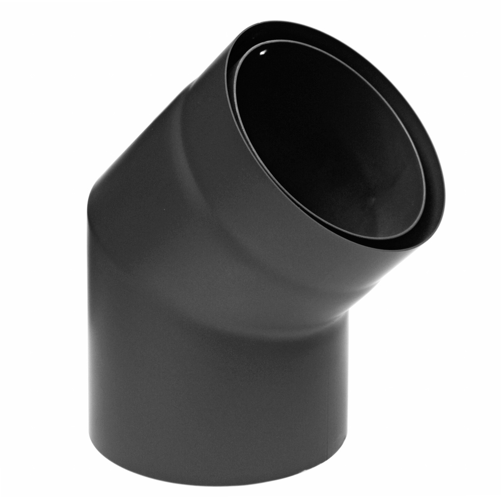 [SH30004688-sw] Raik RR schwarz doppelwandig Izoker Ø150 Bogen 45° ohne Tür