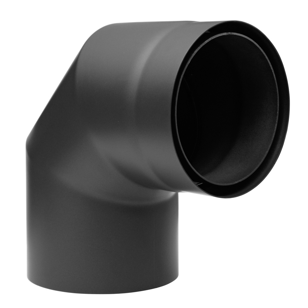 [SH30004780-sw] Raik RR schwarz doppelwandig Izoker Ø150 Bogen 90° ohne Tür