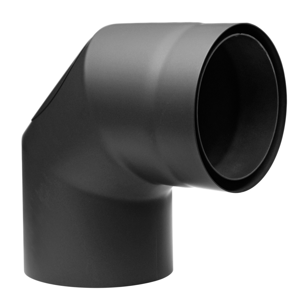 [SH30004781-sw] Raik RR schwarz doppelwandig Izoker Ø150 Bogen 90° mit Tür
