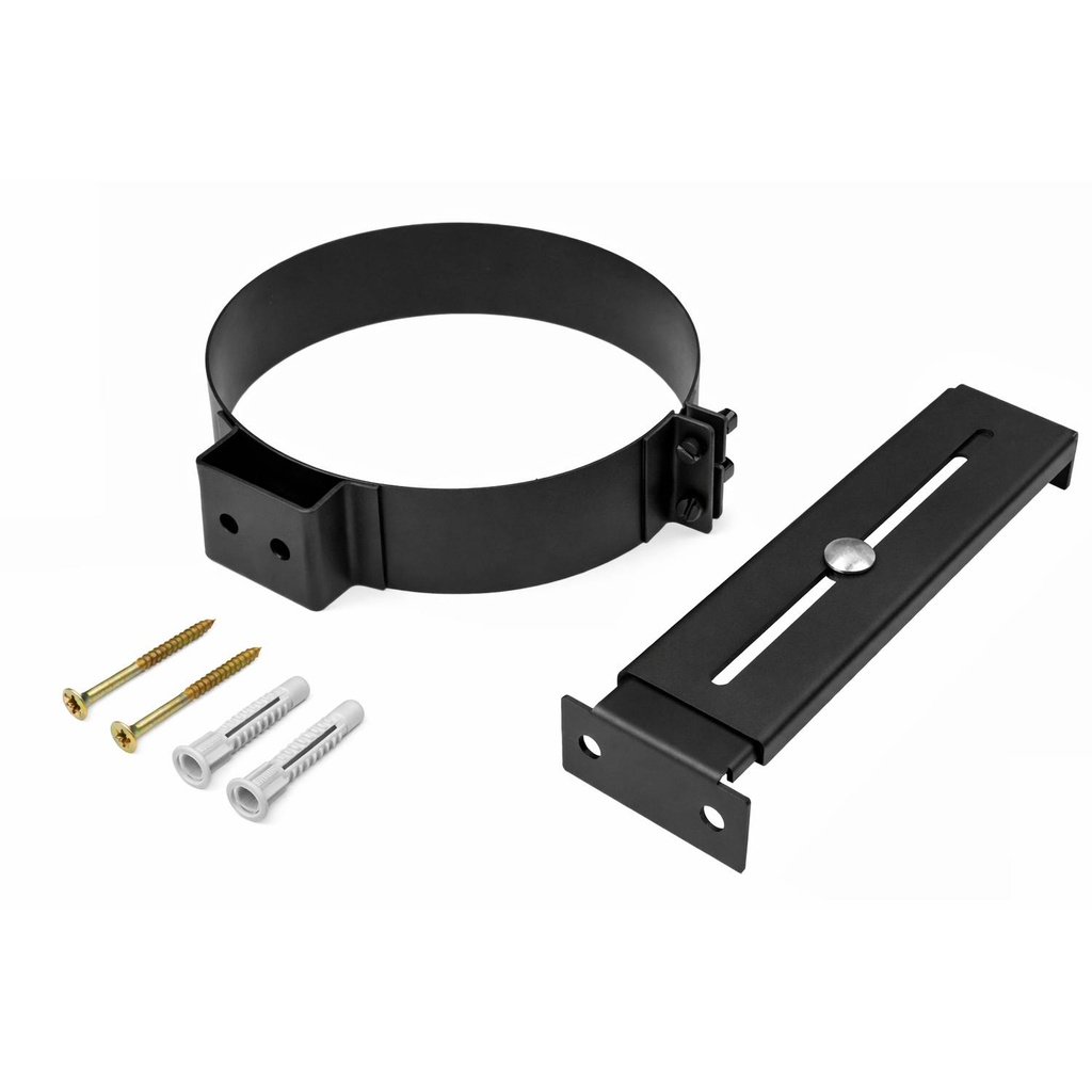 [SH30008226-sw] Raik RR schwarz doppelwandig Izoker Ø150 Rohrschelle
