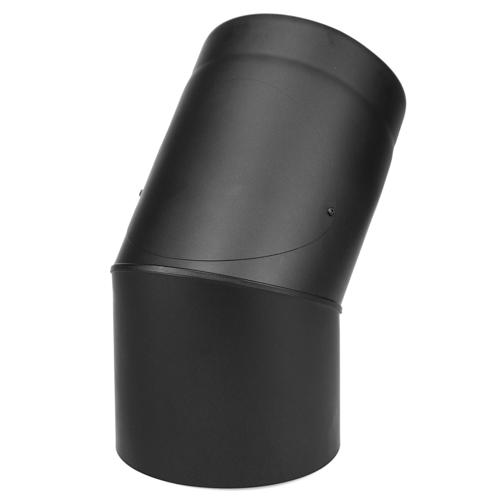 [SH30011492-sw] Raik RR schwarz doppelwandig Coltherm Ø150 Bogen 45° mit Tür