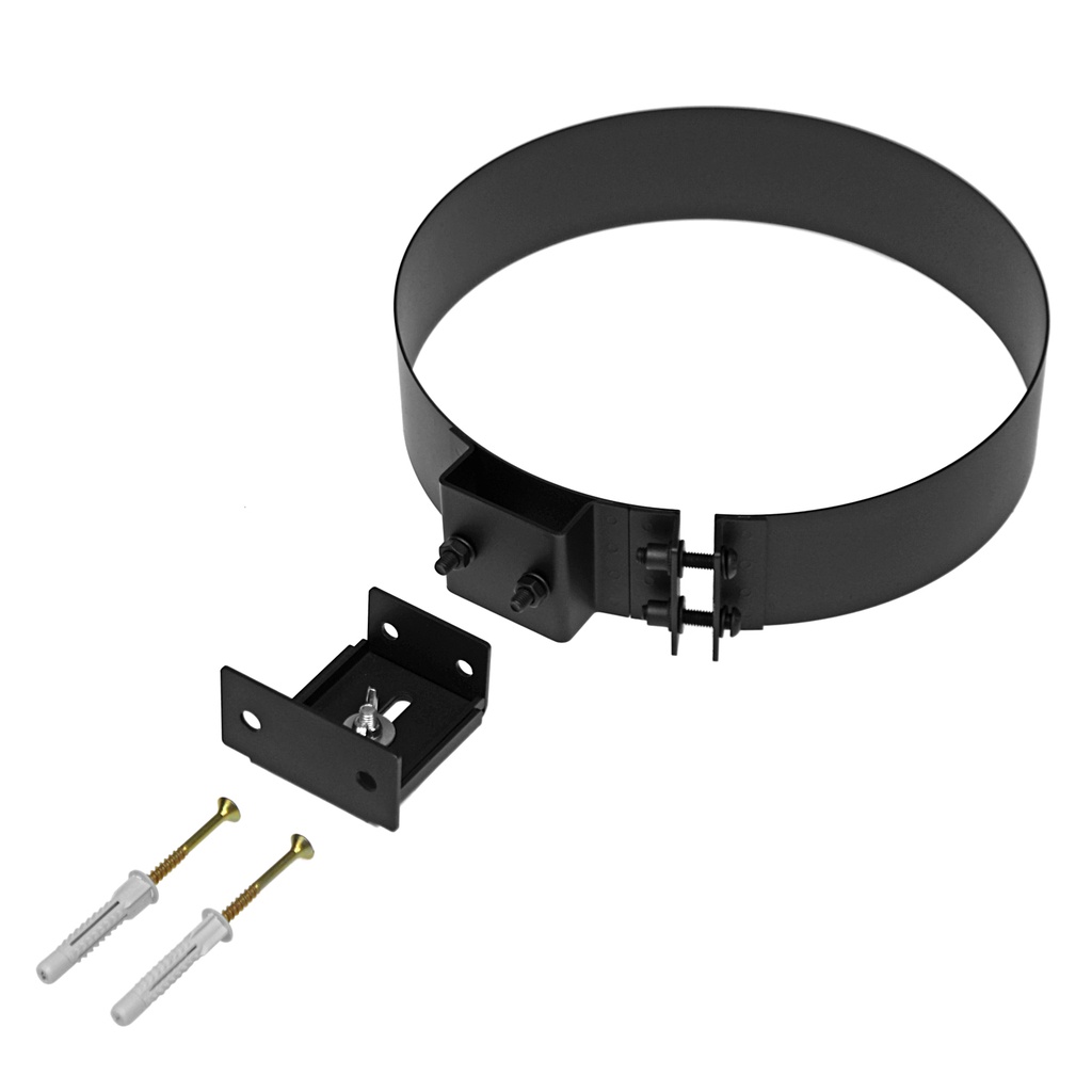 [SH30011496-sw] Raik RR schwarz doppelwandig Coltherm Ø150 Rohrschelle
