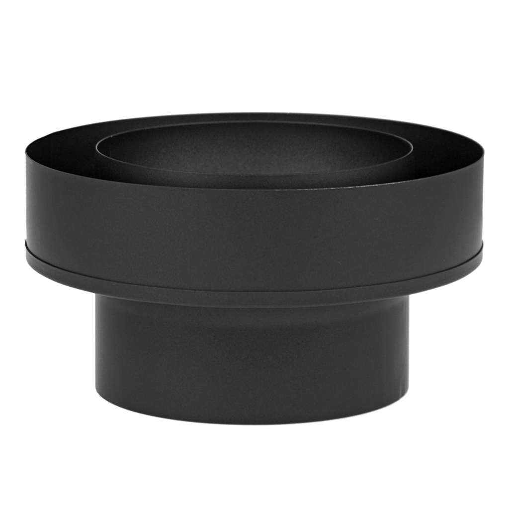 [SH30011501-sw] Raik RR schwarz doppelwandig Coltherm Ø150 Übergang von DW auf EW