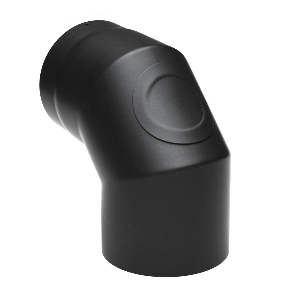 [SH020-200-sw] RR schwarz 0200mm Bogen 90° mit Tür
