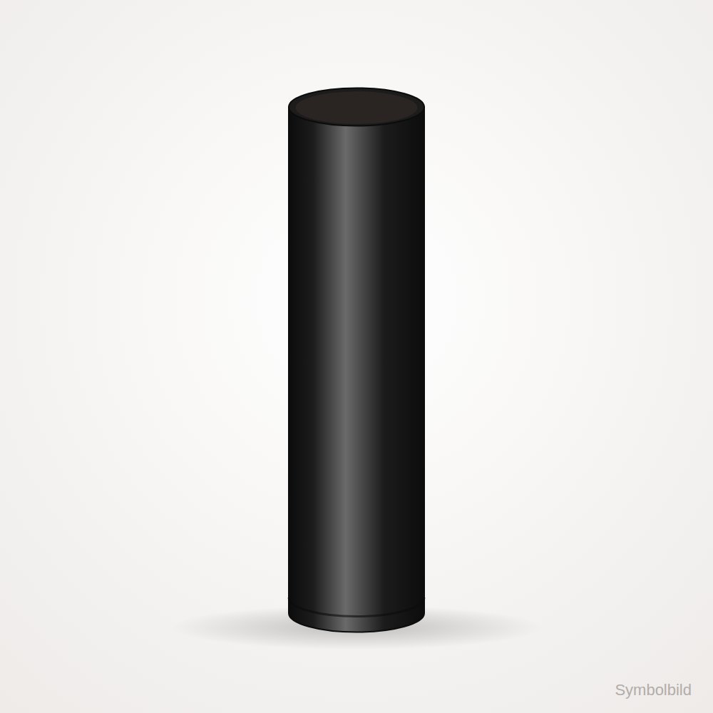 [SH034-200-sw] RR schwarz Ø200mm L: 250mm Zugregulierung