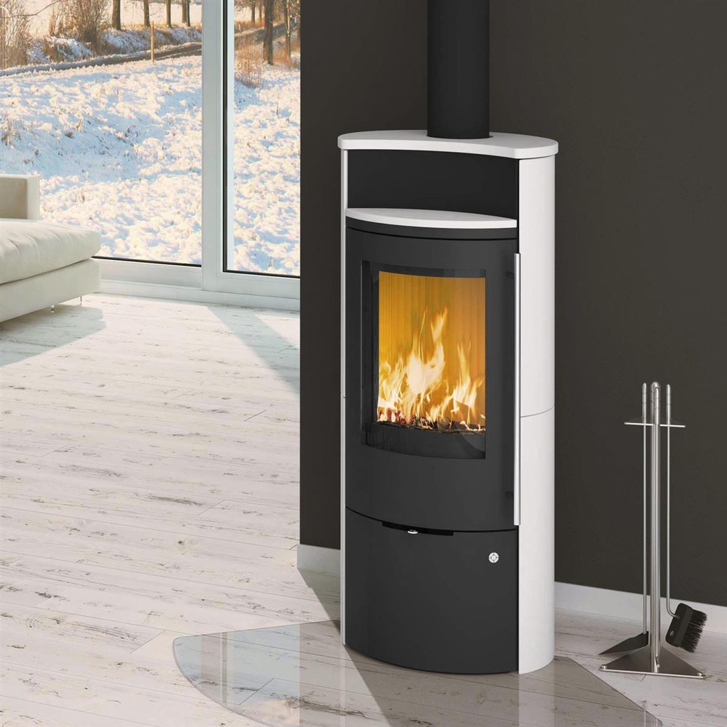 [O237464] Caldera II Compact Stahl Schwarz/ Verkleidung Keramik Schneeweiß