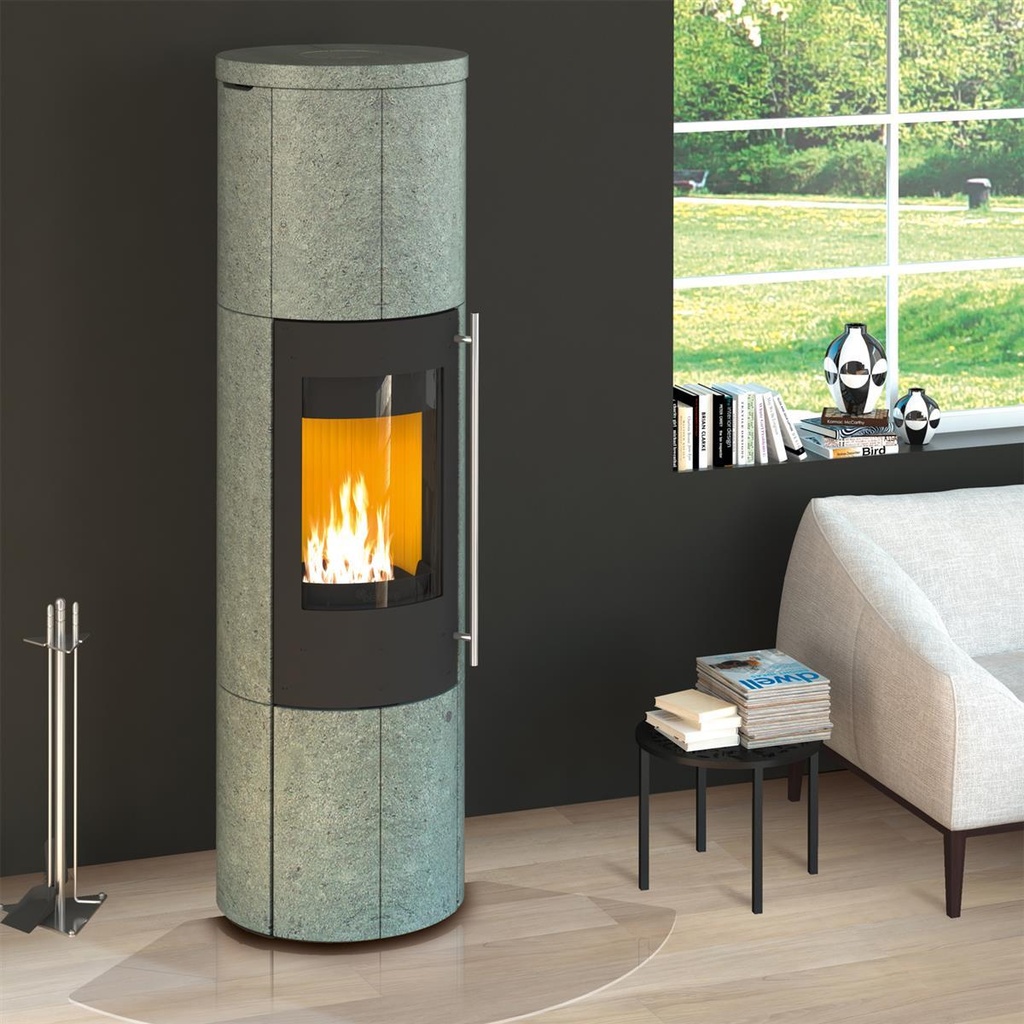 [2370530521] Pacaya Plus Compact AH Sockelhöhe 500 mm, mit Speichermodul 330 mm, Naturstein Serpentin