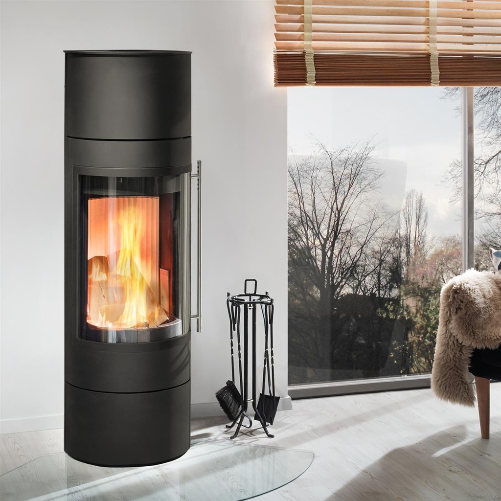 [237370] Pular PowerBloc! Compact 5kW Stahl schwarz Dekorrahmen schwarz lackiert